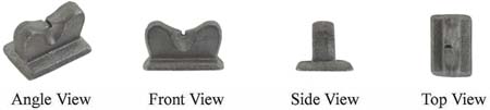 Rear sight, 
H.E. Leman semi-buckhorn for 15/16", or 1" octagon barrel,
wax cast steel